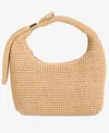 Inc International Concepts Stahcy Small Straw Hobo Bag, Exclusively At Macy's In Natural Straw Printed Trim