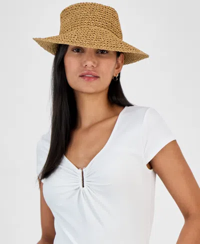 Inc International Concepts Straw Telescope Bucket Hat, Exclusively At Macy's In Tan