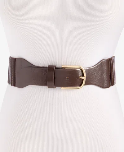 Inc International Concepts Stretch Segmented Panel Belt, Macy's Exclusive In Espresso