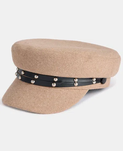 Inc International Concepts Studded Band Skipper Cap, Macy's Exclusive In Brown