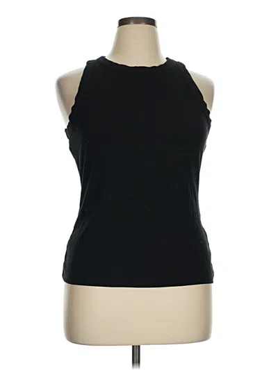 Pre-owned Inc International Concepts Tank Top Black Halter Neckline Tops