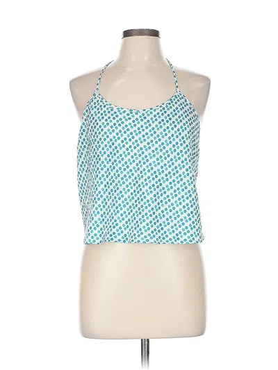 Pre-owned Inc International Concepts Tank Top Blue Halter Neckline Tops