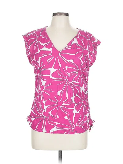 Pre-owned Inc International Concepts Tank Top Pink Plunge Neckline Tops