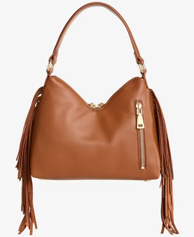 Inc International Concepts Tayviss Fringe Shoulder Bag, Exclusively At Macy's In Brown