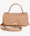 Inc International Concepts Tollann Quilted Mini Crossbody, Exclusively At Macy's In Brown