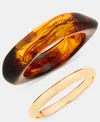 Inc International Concepts Tortoise Shell And Gold-tone Bracelets, Set Of 2, Macy's Exclusive In Brown