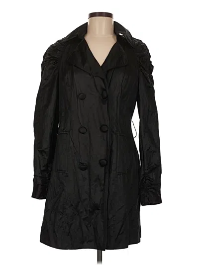 Pre-owned Inc International Concepts Trenchcoat In Black