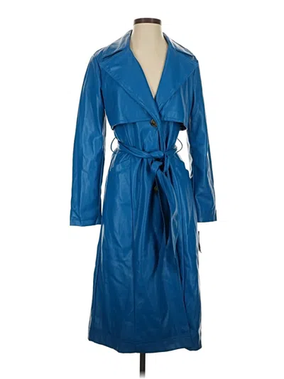 Pre-owned Inc International Concepts Trenchcoat In Blue