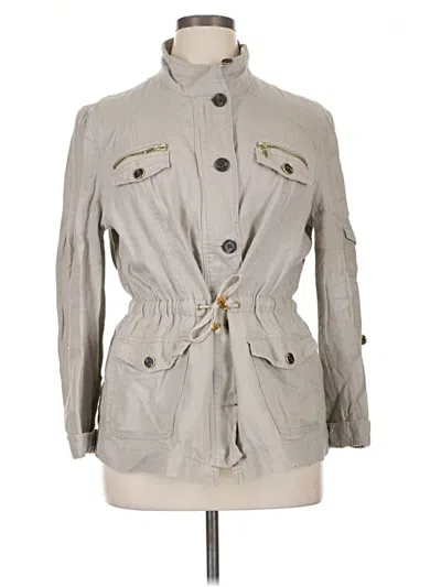 Pre-owned Inc International Concepts Trenchcoat In Gray