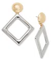 Inc International Concepts Two-tone Triangle Statement Earrings, Exclusively At Macy's In Two Tone