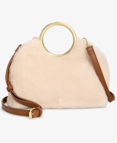 Inc International Concepts Tysha Bangle Faux Fur Handbag, Macy's Exclusive In Pink