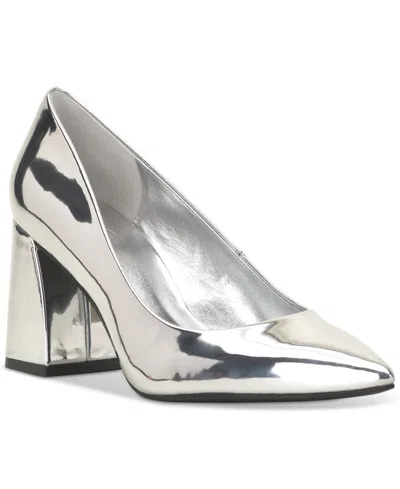 Inc International Concepts Ubika Pumps Women's Silver Block Heel Zpo3888