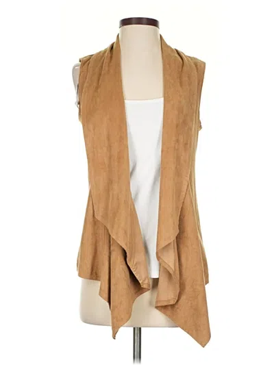 Pre-owned Inc International Concepts Vest In Tan