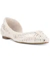 Inc International Concepts Women's Abron Pointed D'orsay Flats, Exclusively At Macy's In White Woven
