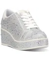 Inc International Concepts Women's Aideen Wedge Sneakers, Created For Macy's In Silver Bling