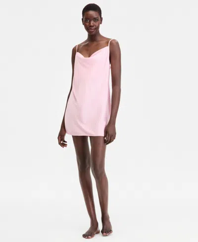 Inc International Concepts Women's Amira Cowlneck Chemise, Macy's Exclusive In Pink