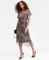 Inc International Concepts Women's Animal-print Handkerchief-hem Midi Dress, Macy's Exclusive In Animal Print
