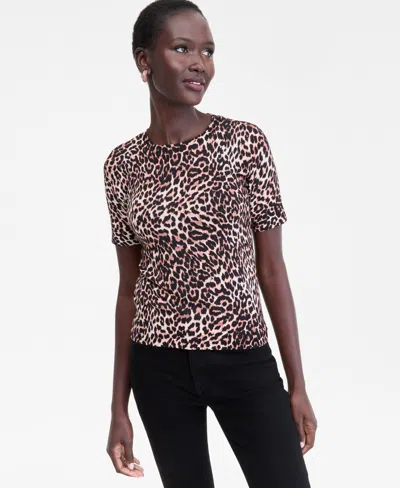 Inc International Concepts Women's Animal-print Sweater, Macy's Exclusive In Animal Print