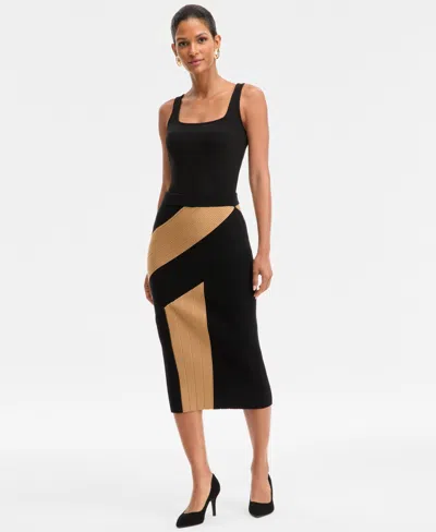 Inc International Concepts Women's Asymmetric-patchwork Skirt, Macy's Exclusive In Multi