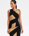 Inc International Concepts Women's Asymmetric-patchwork Sweater, Macy's Exclusive In Black