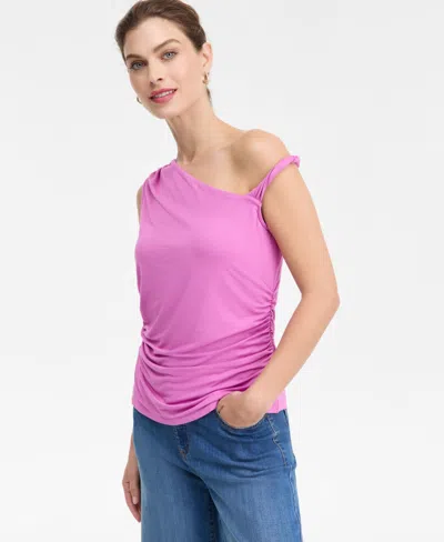 Inc International Concepts Women's Asymmetric Sleeveless Top, Macy's Exclusive In Pink