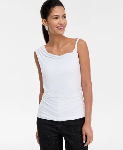 Inc International Concepts Women's Asymmetric Sleeveless Top, Macy's Exclusive In White