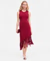 Inc International Concepts Women's Asymmetrical Hem Sweater Dress, Macy's Exclusive In Red