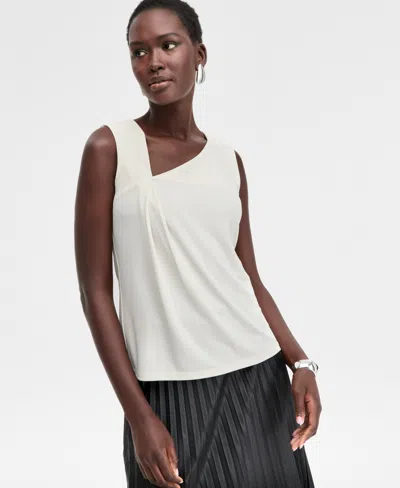 Inc International Concepts Women's Asymmetrical-neck Tank, Macy's Exclusive In White