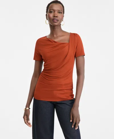 Inc International Concepts Women's Asymmetric-neck Top, Exclusively At Macy's