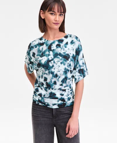 Inc International Concepts Women's Banded-hem Crewneck Top, Macy's Exclusive In Multi