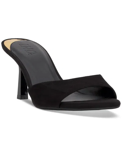 Inc International Concepts Women's Basaaria Dress Slide Sandals, Created For Macy's In Black Micro