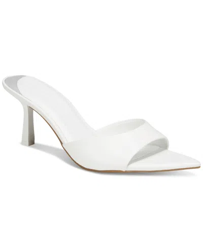 Inc International Concepts Women's Basaaria Dress Slide Sandals, Created For Macy's In White Smooth