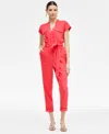 Inc International Concepts Women's Belted Cap-sleeve Jumpsuit, Exclusively At Macy's