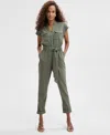 Inc International Concepts Women's Belted Cap-sleeve Jumpsuit, Exclusively At Macy's