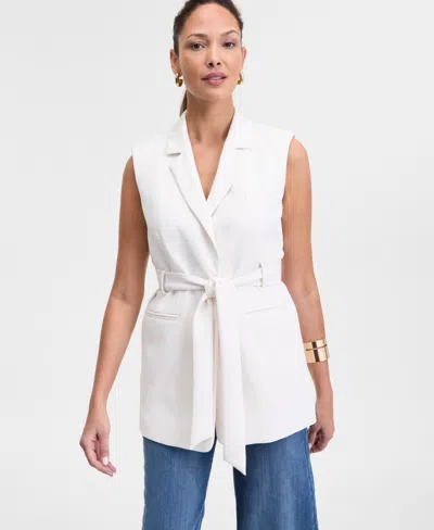 Inc International Concepts Women's Belted Vest, Exclusively At Macy's In Vintage Cr