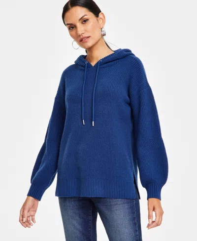 Inc International Concepts Women's Blouson-sleeve Hoodie, Exclusively At Macy's