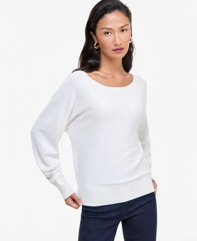 Inc International Concepts Women's Boat Neck Long-sleeve Sweater, Macy's Exclusive In Magnolia Blossom