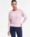 Inc International Concepts Women's Boat-neck Sweater, Macy's Exclusive In Pink