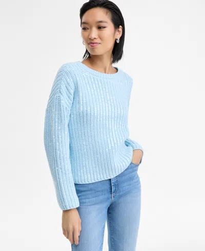 Inc International Concepts Women's Bold Sequin Sweater, Macy's Exclusive In Blue