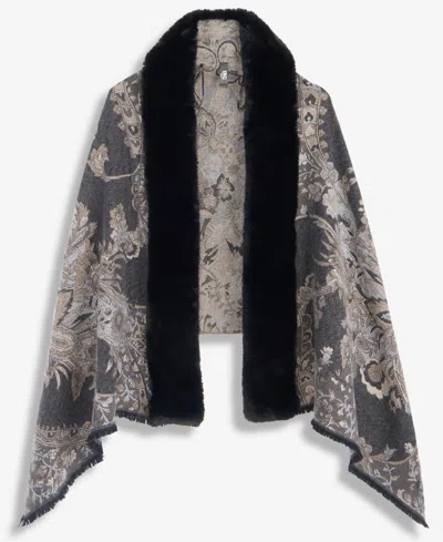 Inc International Concepts Women's Brocade Floral Wrap Scarf, Macy's Exclusive In Animal Print