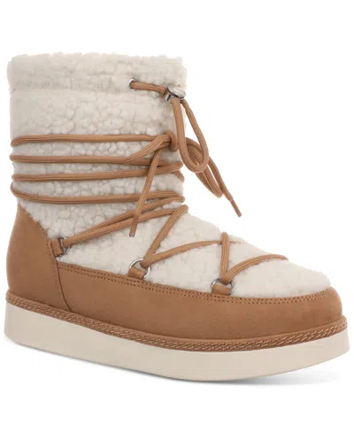 Inc International Concepts Women's Brooklynn Booties, Exclusively At Macy's In Natural Sherpa