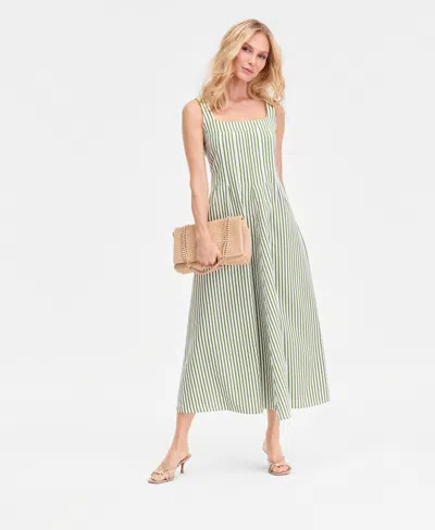 Inc International Concepts Women's Bryn Sleeveless Striped Dress, Macy's Exclusive In Green