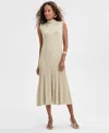 Inc International Concepts Women's Cap-sleeve Sweater Dress, Exclusively At Macy's In Cream W Gold