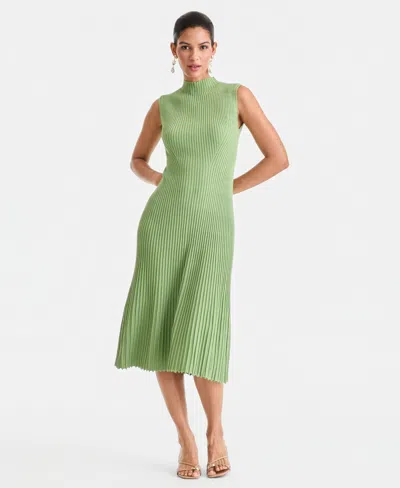 Inc International Concepts Women's Cap-sleeve Sweater Dress, Exclusively At Macy's In Green