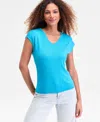Inc International Concepts Women's Cap-sleeve Sweater, Macy's Exclusive In Blue