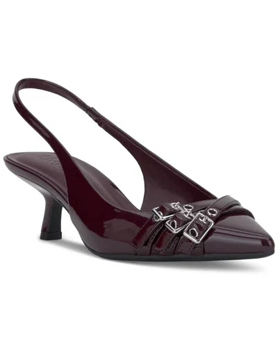 Inc International Concepts Women's Capeka Slingback Pumps, Created For Macy's In Burgundy Patent