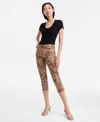 Inc International Concepts Women's Cheetah-print Capri Pants, Exclusively At Macy's