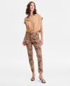 Inc International Concepts Women's Cheetah-print Skinny Pants, Exclusively At Macy's In Brown