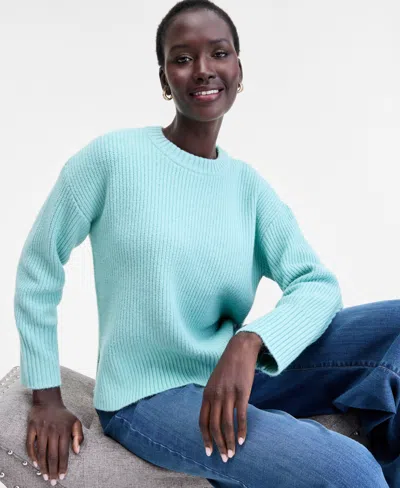 Inc International Concepts Women's Chunky Sweater, Macy's Exclusive In Blue