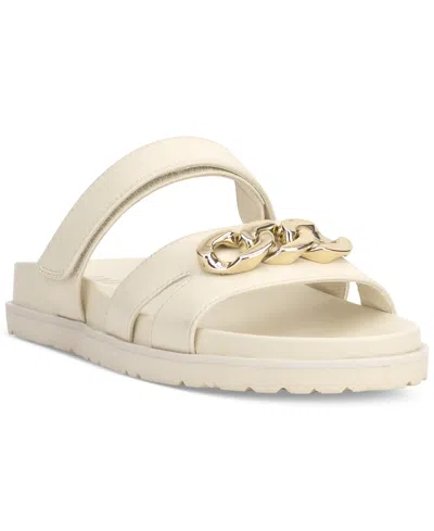 Inc International Concepts Women's Claren Slide Sandals, Created For Macy's In Bone Smooth